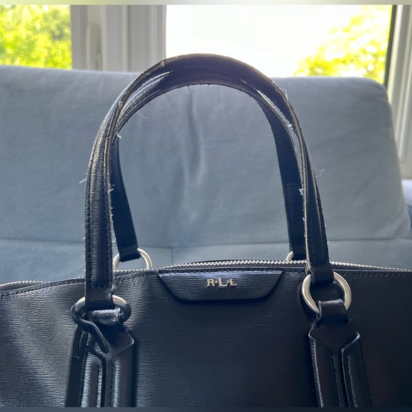 Ralph Lauren Saffiano Leather Satchel with crossbody strap - Picture 3 of 14